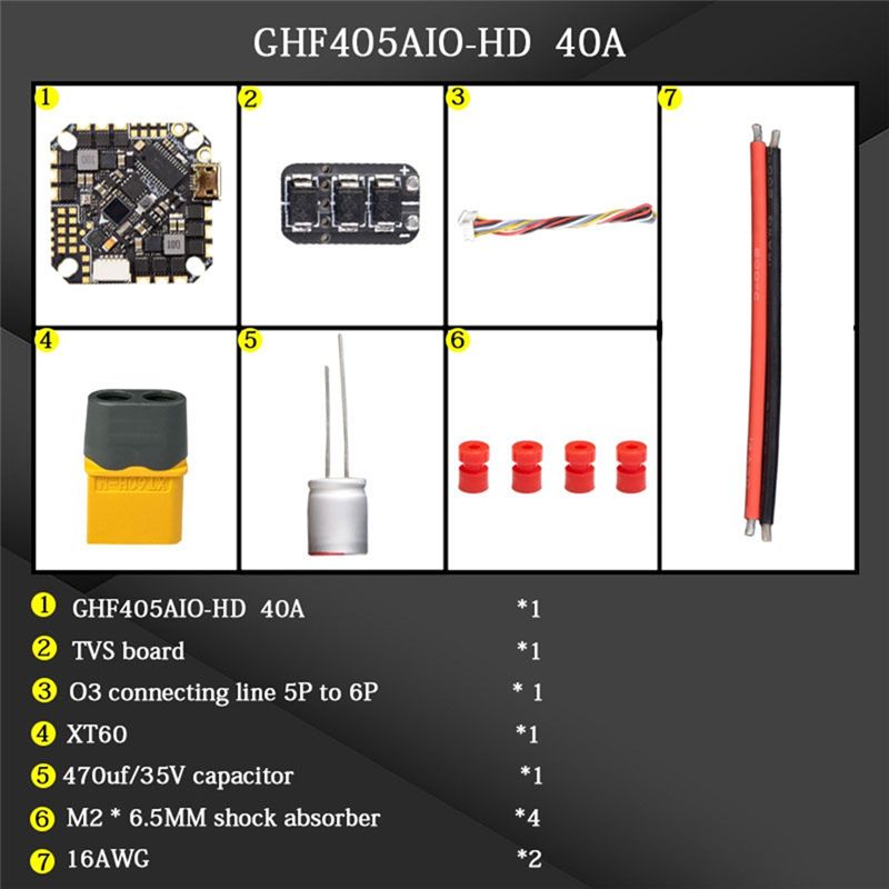 ABTI-GHF405AIO-HD 40A AIO Flig - Fpv Drone Flight Controller 评论和价格