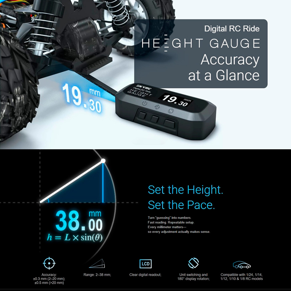 SkyRC RC Ride Height Gauge Dig - Fpv Drone Tool Kit 评论和价格